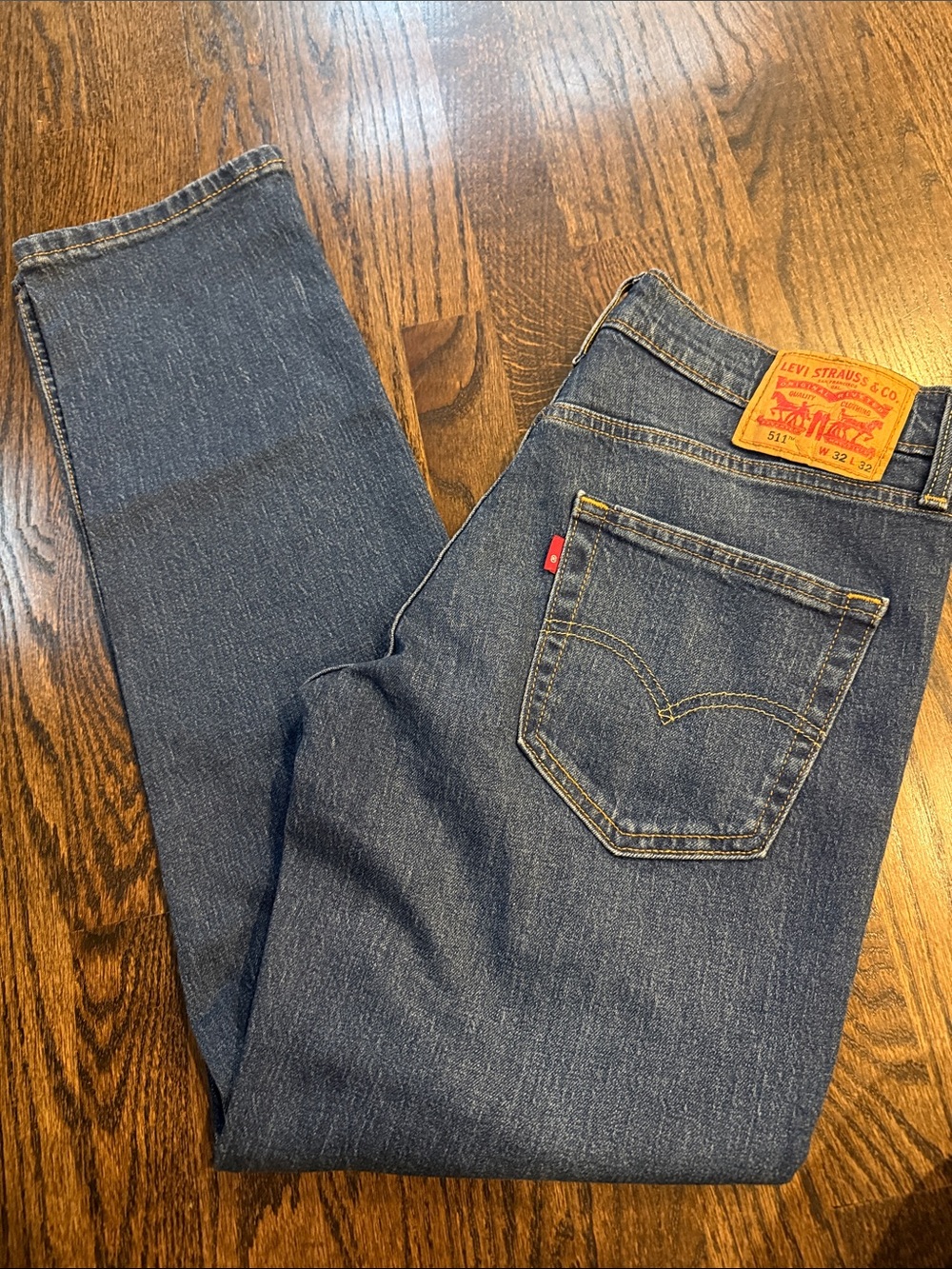 Levi's Men's Dark Blue Straight Jeans 511 32x32